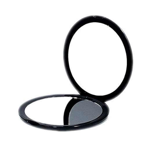 deweisn Magnifying Compact Cosmetic Mirror Elegant Pocket Handheld Makeup Mirror with Powerful 10x Magnification and 1x True View Mirror for Travel or Your Purse - Black thumbnail 4