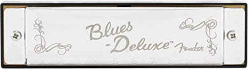 Fender Blues Deluxe Harmonica - Key of C Bundle with Carrying Case, Austin Bazaar Online Manual, and Polishing Cloth - Deluxe - Key of C thumbnail 4
