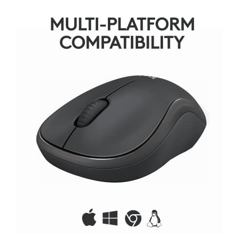 Logitech M240 Silent Bluetooth Mouse, Wireless, Compact, Portable, Smooth Tracking, 18-Month Battery, for Windows, macOS, ChromeOS, Compatible with PC, Mac, Laptop, Tablets - Graphite thumbnail 6
