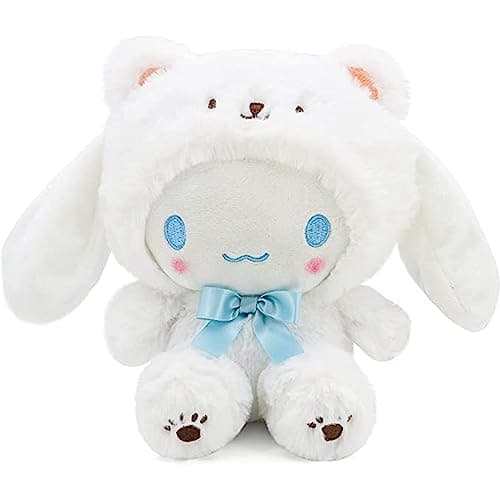 MJJAOQYF Cartoon Kawaii White Bear Cross-Dressing Series Plush,Soft Plush Doll Cute Soft Toys, Plush Pillow Stuffed Animals Toy Birthday Gifts for Girls Kids (White) - Image 1