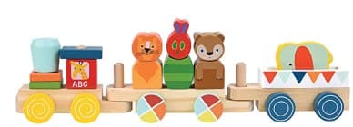 KIDS PREFERRED World of Eric Carle The Very Hungry Caterpillar Wooden Train Set, 12 Pieces thumbnail 4