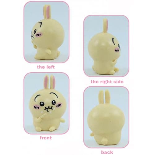 Chikawa Figure Decorations, Cute Cartoon Statue Chikawa Bear Figurine for Desktop Computer Notebook Office Desk Car Dashboard Decor (Hachiware-B) thumbnail 5