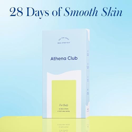 Athena Club Body Wax Strips for Women, Gentle Hair Removal for Sensitive Skin, No Heat Required, Vegan Wax Strips with Post-Wax Wipes, 24 Strips thumbnail 3