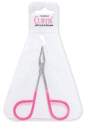 Curtis PROFESSIONAL Salon TWEEZERS with Easy Scissor Handle, CASE Included; The BEST PRECISION EYEBROW TWEEZERS Men/Women; Tools for Facial Hair, Ingrown Hair, Blackhead; Pink & Silver EASY TO HOLD thumbnail 4