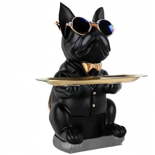 French Bulldog Gifts Statue Tray Organizer for Keys, Candy, Jewelry, Earrings, Entrance Piggy Bank - Modern Decor Resin French Bulldog Decor Entryway Table, Coffee Table, Office Desk, Home Decor thumbnail 8