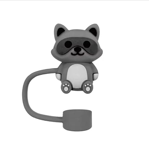 Elephants and raccoons Straw Cover for Stanley 40&30 Oz Cup, 10mm Silicone Straw Covers Cap for Stanley Cup Accessories, Cute Topper for Tumblers, Cap Stopper for Reusable Straws thumbnail 4