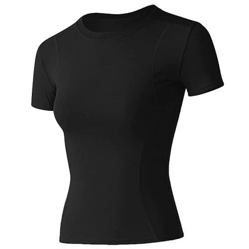 Loovoo Women Workout Shirts 1/2/3 Pack Athletic Compression Tee Dry Fit Yoga Gym Basic Tops - Image 1