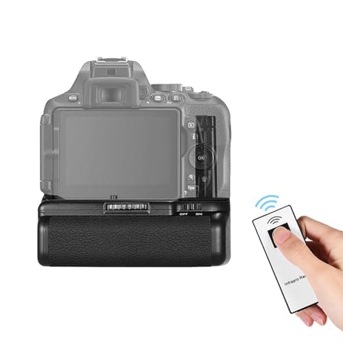 Battery Grip Replacement for NikonD5500 D5600 SLR Digital Camera, MB - D5500 + Vertical Battery Grip with IR Remote Control, Powered by EN - EL14 Battery thumbnail 6