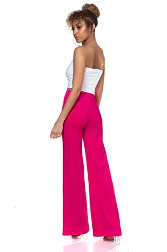 Cemi Ceri Women's High Waist Dress Pants - Large Berry thumbnail 4