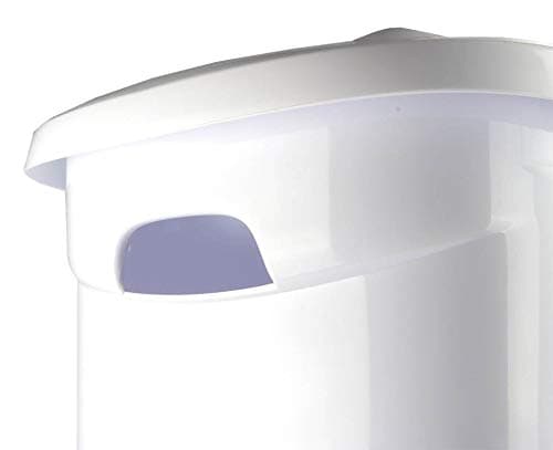 Sterilite Ultra Wheeled Laundry Hamper with Lid, Handle and Wheels for Easy Rolling of Clothes to and from The Laundry Room, Plastic, White, 1-Pack thumbnail 6