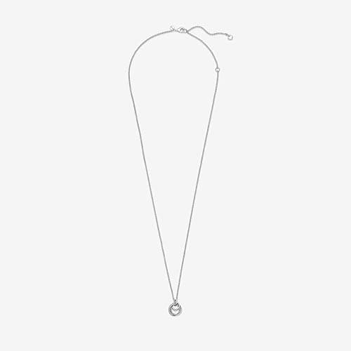 Pandora Family Always Encircled Pendant Necklace - Great Gift for Women - Adjustable Necklace with Lobster Clasp - Sterling Silver & Cubic Zirconia - 23.6", No Gift Box thumbnail 3