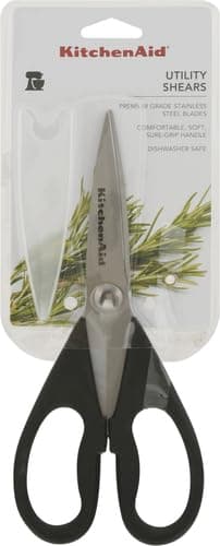 KitchenAid All Purpose Kitchen Shears with Protective Sheath Durable Stainless Steel Scissors, Dishwasher Safe, Soft Grip Comfort Handle, 8.72 Inch, Black thumbnail 4