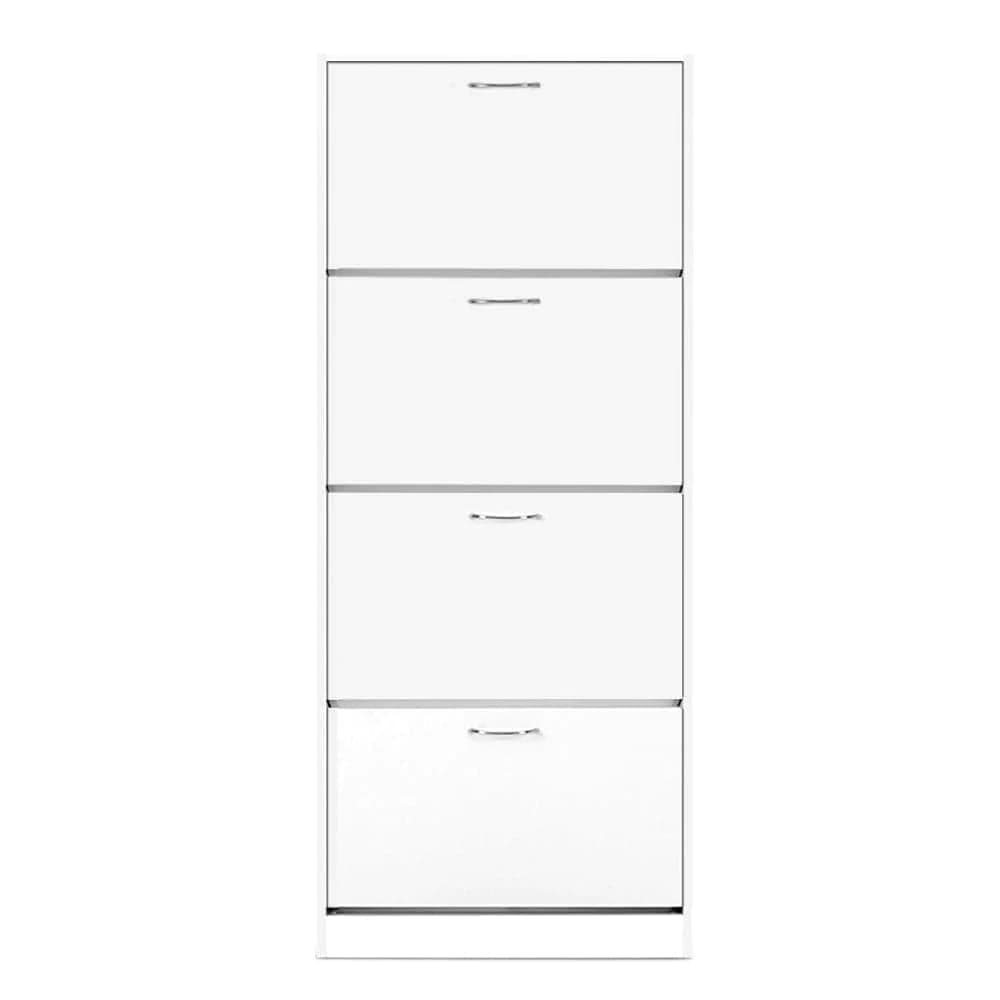 Artiss Shoe Rack Storage Cabinet Organiser 60 Pairs White Shelf Drawer Footwear Closet Organization Space Saving Home Furniture Bedroom Hallway Entryway Modern Design Durable Sturdy Easy thumbnail 4