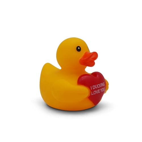 GOOFBALLS Funny Rubber Duck – Hilarious Decorative Duck for Bathroom, Jeep, Desk, or Gag Gift – Quirky Collectible with Sarcastic Quote – Great Gift for Adults, Coworkers, or Friends-Ducking Love You thumbnail 3