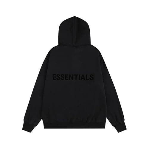 RICK TOP ONE Essentials Unisex Solid Basic Fleece Loose Hoodie Cotton Baggy Sweatshirt Long Sleeve Drop Shoulder Pullovers thumbnail 2