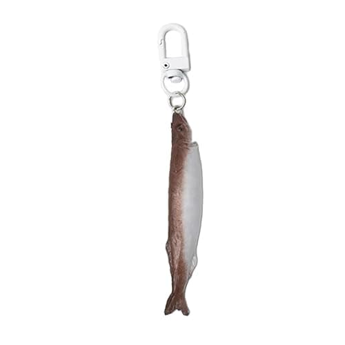 XIAHIOPT Realistic Fish Shaped Hair Clip Hairpin for Fun and Fashionable Hairstyles Cute Dried Fish Keychain Keyring Backpack - Image 1