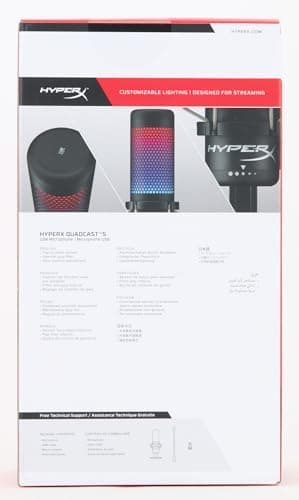 HyperX QuadCast S – RGB USB Condenser Microphone for PC, PS4, PS5 and Mac, Anti-Vibration Shock Mount, 4 Polar Patterns, Pop Filter, Gain Control, Gaming, Streaming, Podcasts, Twitch, YouTube, Discord thumbnail 17