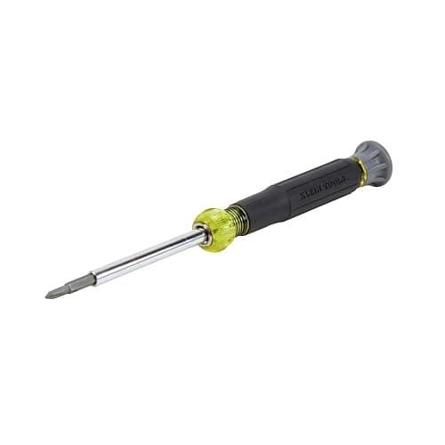 Klein Tools 32581 4-in-1 Electronics Screwdriver Set with 2 Slotted, 2 Phillips Precision Machined Bits, Ideal for Terminal Blocks - Image 1