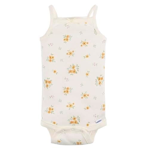 Gerber Baby Girls Multi-Pack Sleeveless Onesies Bodysuit, Retro Floral, 0-3 Months thumbnail 5
