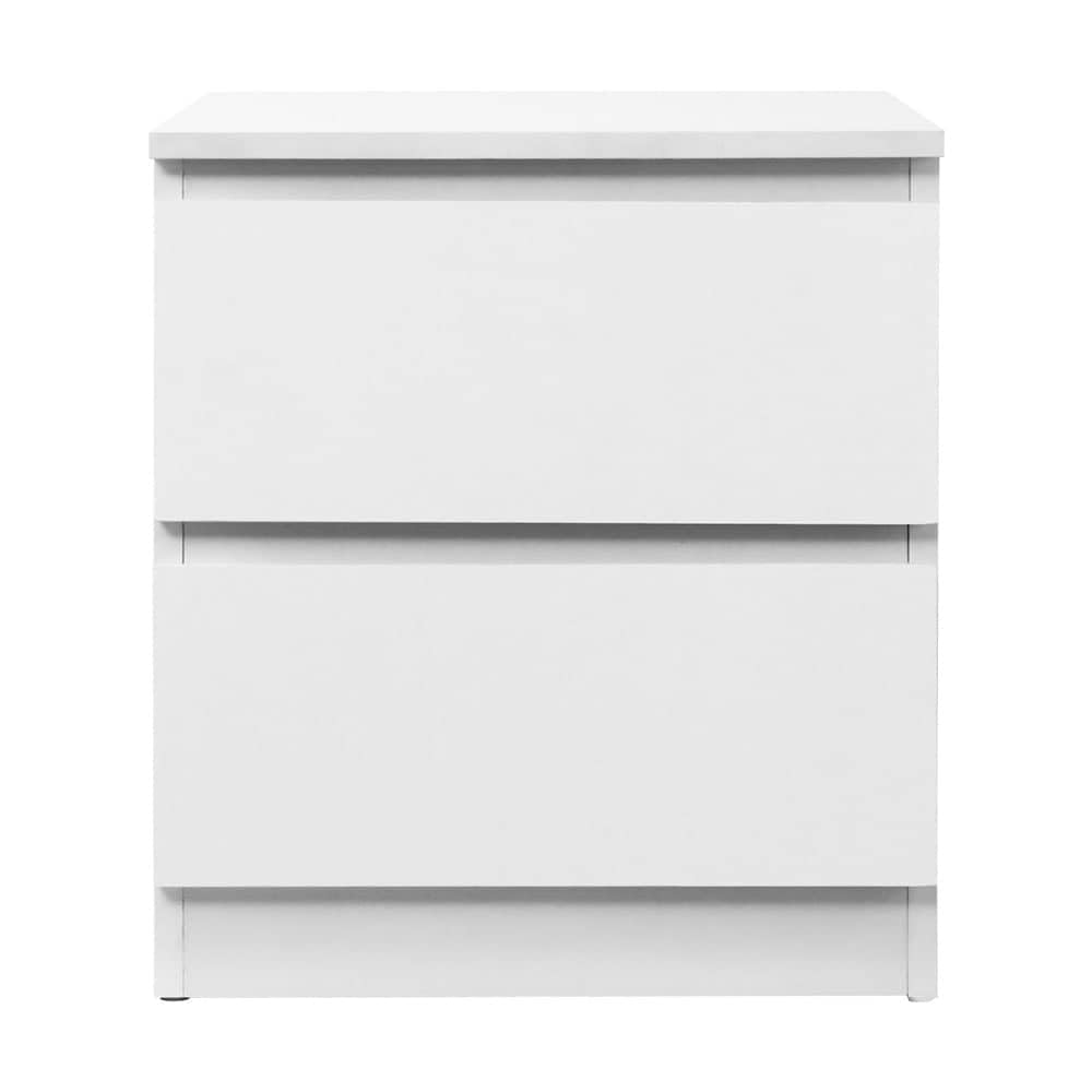 Artiss Bedside Table with 2 Drawers, White Bed Side Tables Storage Small Narrow Desk Chest of Drawer, Lamp Stand Nightstand Cabinet, Bedroom Living Room Home Furniture thumbnail 4