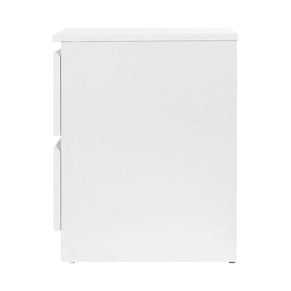 Artiss Bedside Table with 2 Drawers, White Bed Side Tables Storage Small Narrow Desk Chest of Drawer, Lamp Stand Nightstand Cabinet, Bedroom Living Room Home Furniture thumbnail 5