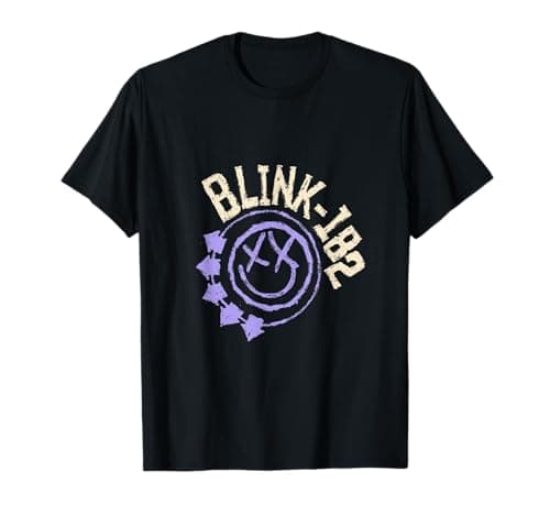 Official Blink-182 Purple Smiley Logo T-Shirt - Image 1