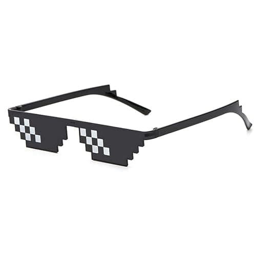 Yilistore Thug Life Sunglasses Halloween Dress Up Pixelated Mosaic Glasses,Party Glasses MLG Shades - Image 1