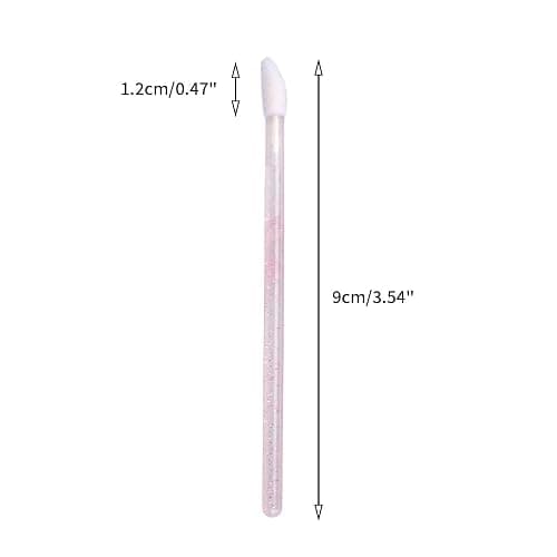 G2PLUS 100PCS Glitter Crystal Lip Brush, Disposable Lip Brushes, Lip Gloss Applicators,Lip Gloss Wands Applicator Perfect Makeup Tool Kits (Pink) thumbnail 2