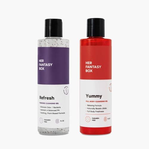 Her Fantasy Box Yummy & Refresh pH Balancing Shower Gel | Two Pack Wash | Gentle, Moisturizing & Nourishing Feminine Hygiene Duo for Daily Freshness, Odor Control & Skin Care (8 oz Each) - Image 1