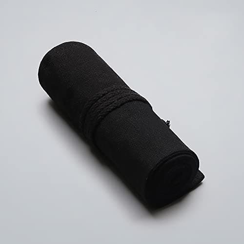 DIYOMR 24/36/72 Slots Pencil Wrap Pencil Rolls, Artist Colored Pencils Roll Up Bag Short Brushes Pouch Case Pencils Organizer for Drawing Coloring and Sketching (Black, 36slots) thumbnail 6