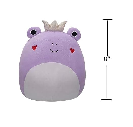 Squishmallows 8" Francine Purple Frog with Heart Cheeks and Gold Crown Valentine Day Plush- Officially Licensed Kellytoy - Collectible Soft & Squishy Puppy Stuffed Animal Toy - 8 Inch thumbnail 2