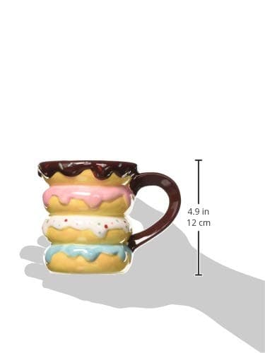 Boston Warehouse Mug, Donut Stack, 18oz Capacity, Hand Painted Ceramic thumbnail 2