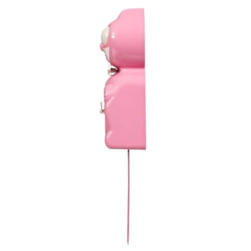 Kit-Cat Klock® Limited Edition Pink Satin kit - Iconic Retro Cat Clock with Moving Eyes and Tail, Battery Operated Wall Clock, Made in USA, Perfect for Home Decor, Mid-Century Modern Clock thumbnail 4