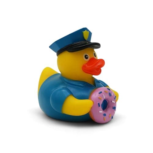 GOOFBALLS Funny Rubber Duck – Hilarious Decorative Duck for Bathroom, Jeep, Desk, or Gag Gift – Quirky Collectible with Sarcastic Quote – Great Gift for Adults, Coworkers, or Friends-Cop Donut thumbnail 3