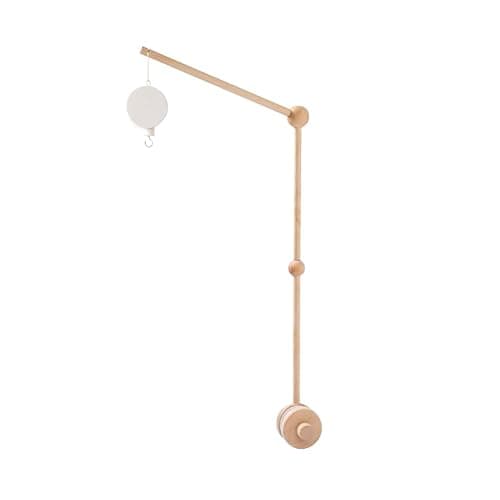 Mobile Musical en Bois avec Support Réglable et Boîte à Musique Décoration de Berceau Garçon et Fille (Beige) thumbnail 3