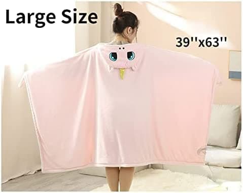 Cute Wearable Blanket Soft Cape for Adult Women Men Warm Cozy Hoodie Cute Animal Bear Cat Bunny Carpet Home thumbnail 4