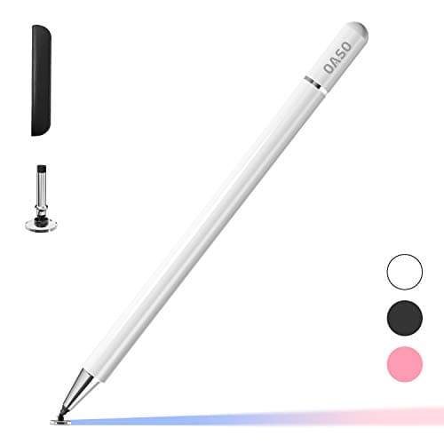 Stylus Pen for iPad, Disc Tip Pencil Tablet Stylus Compatible with Apple iPad pro/iPad 6/7/8th/iPhone/Samsung Galaxy Tab A7/S7/All Touch Screens (White) - Image 1