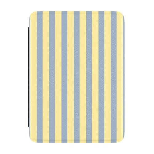 Casely Kindle Case | Coastline Stripes | Blue & Yellow | 7” Kindle Colorsoft and 7” Kindle Paperwhite (12th Gen) - Image 1