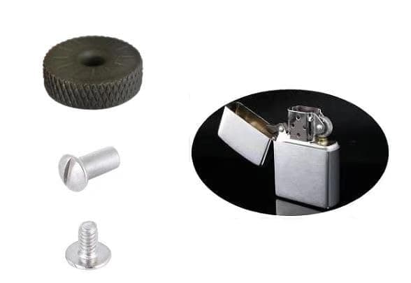 Universal Lighter Replacement Spark Wheel and KD Rivet for Kerosene Lighters in Black 2 Sets thumbnail 3