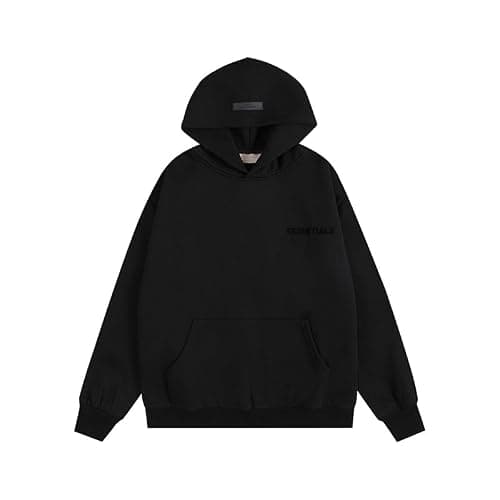 RICK TOP ONE Essentials Unisex Solid Basic Fleece Loose Hoodie Cotton Baggy Sweatshirt Long Sleeve Drop Shoulder Pullovers - Image 1