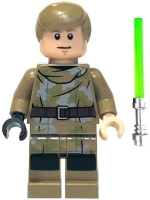 LEGO Star Wars: Luke Skywalker in Endor Outfit with Dark Green Lightsaber thumbnail 2