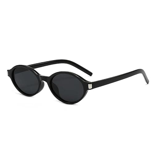 YAMEIZE Retro Oval Sunglasses Women Men Vintage Small Frame Sunglasses 90s Sun Glasses UV400 thumbnail 2