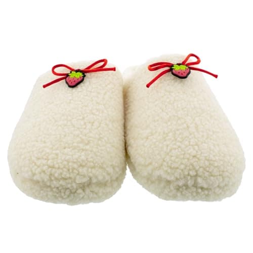 Ground Up Strawberry Shortcake Women's Slippers with Bows (Women's Footware Size, US Footwear Size System, Adult, Women, Alpha, Medium, Medium) thumbnail 4