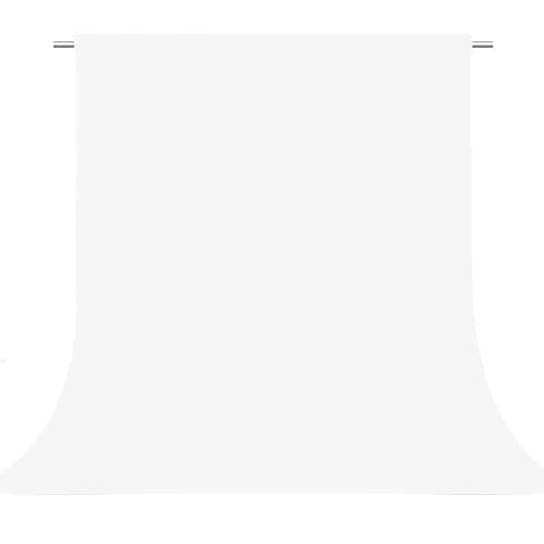White Photo Backdrop for Photoshoot, White Photography Backdrop for Portraits, Fabric Background for Product Photography and Video Creation 10FTx10FT - Image 1