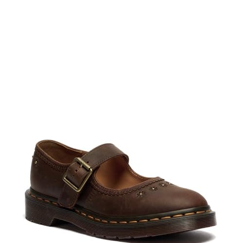 Dr. Martens Womens Mary Jane Flower Dark Brown UK 6 (US Women's 8) M thumbnail 3