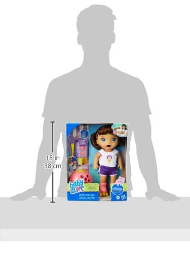 Baby Alive: Roller Skate Baby 14-Inch Doll Brown Hair, Blue Eyes Kids Toy for Boys and Girls thumbnail 3