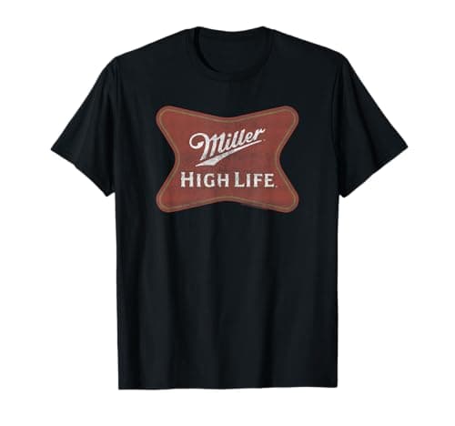 Coors Miller High Life Centered Vintage Logo T-Shirt - Image 1
