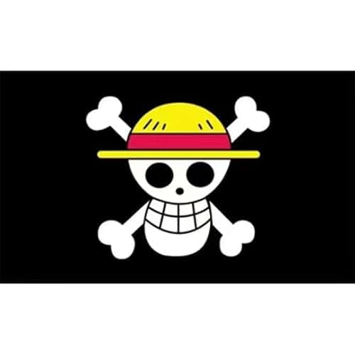 For One Piece Animation For Halloween Decoration One Piece Luffy's Straw Hat Pirate Flag Multi-colored, 5FT*3FT - Image 1