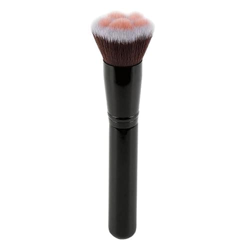Cat Paw Makeup Brush – Soft Fiber Foundation Brush, Multi-Functional Beauty Tool, Portable, Wooden Handle, 6.30"x1.57"x0.79" (Black) - Image 1