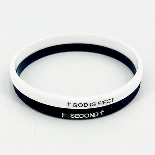 GOD IS FIRST BRACELET,GOD IS FIRST SECOND Bracelets, Inspirational Bible Verses Bracelet, Religious Motivational Wristbands Bracelets Gifts for Men Women Teens thumbnail 6